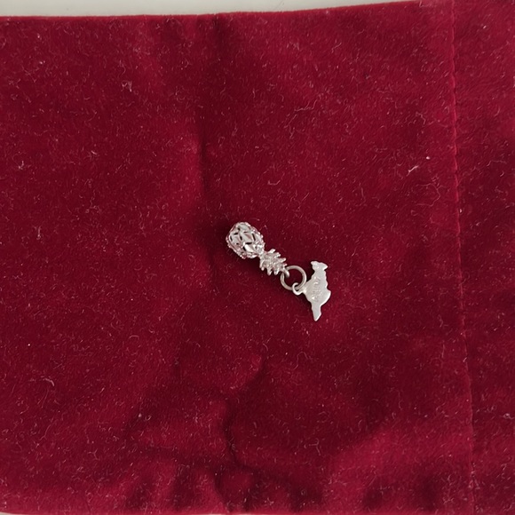 Boutique Pineapple Silver 925 Necklace Pendant Charm - Picture 9 of 11